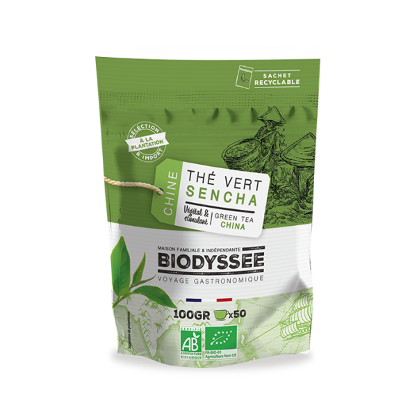 Biodyssée Thé Vert Sencha Chine 100G