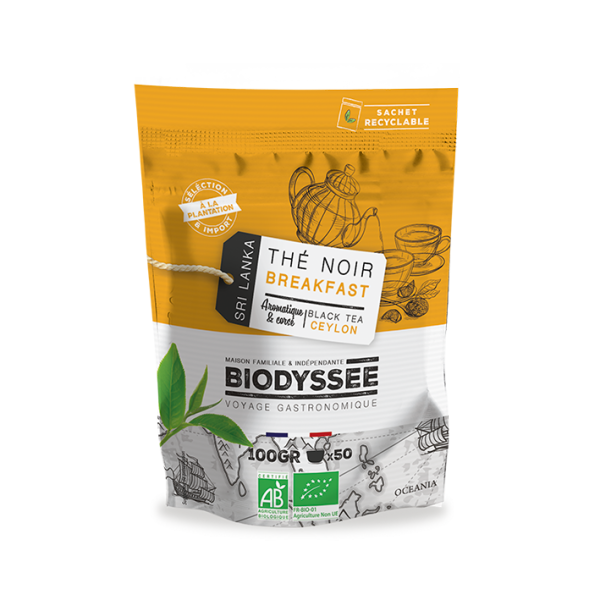 Biodyssée Thé Noir Breakfast de Ceylan 100G