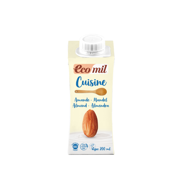 Ecomil Crème Cuisine Amande Agave 200 Ml