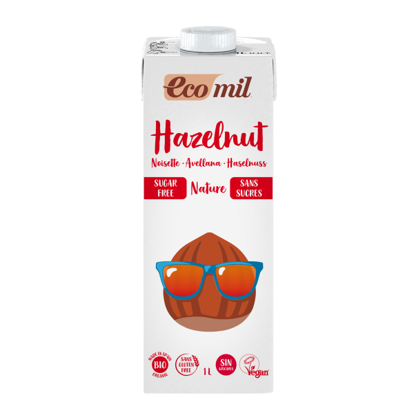 Ecomil Boisson Noisettes Nature sans Sucres 1L