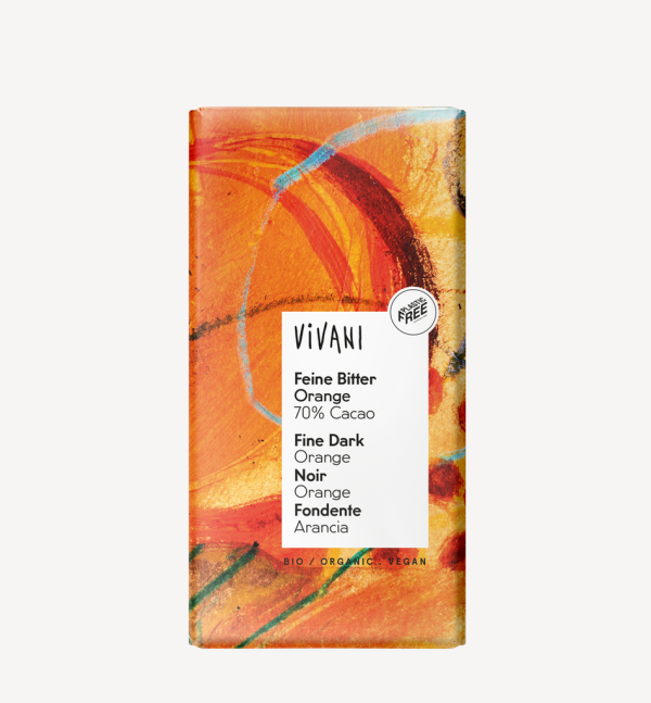 Vivani Chocolat Noir à l'Orange 100G