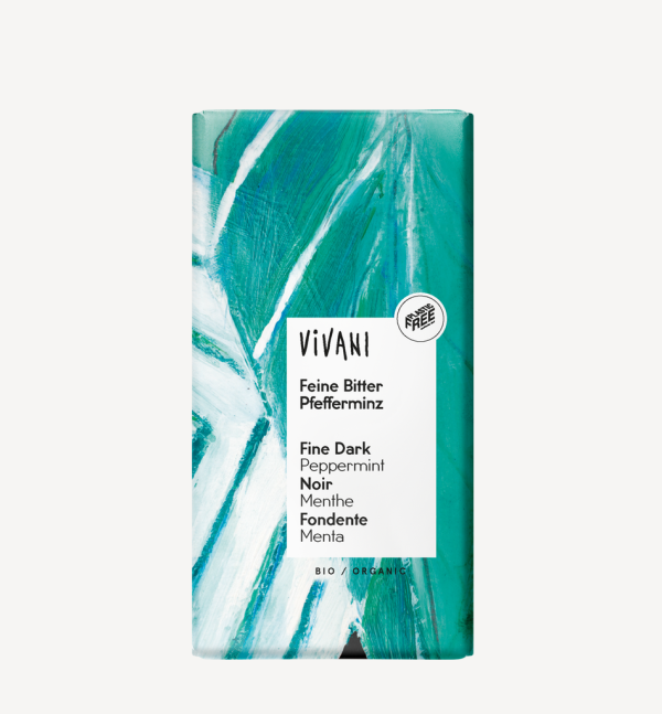 Vivani Chocolat Noir à la Menthe Poivrée 100G