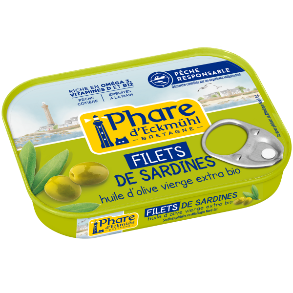 Phare d'Eckmuhl Filets de Sardines à l’Huile d’Olive 100G