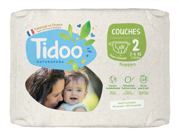 Tidoo Couche Taille 2 / 3-6Kg 31 Unités