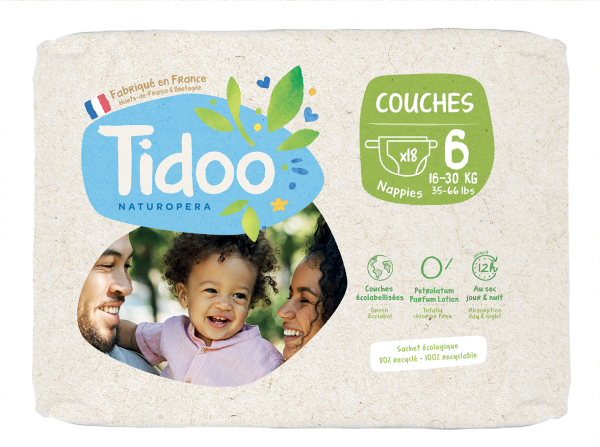 Tidoo Couche Taille 6 / 16-30Kg 18 Unités