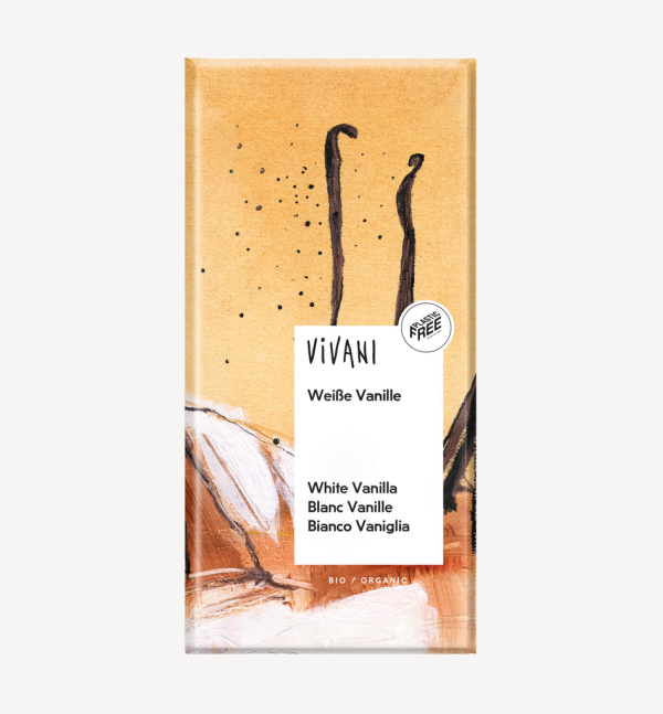 Vivani Vanille Blanche avec des Gousses de Vanille Bourbon Moulues 80G
