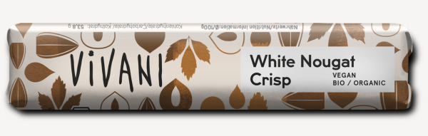 Vivani Barre Croustillante au Nougat Blanc 35G