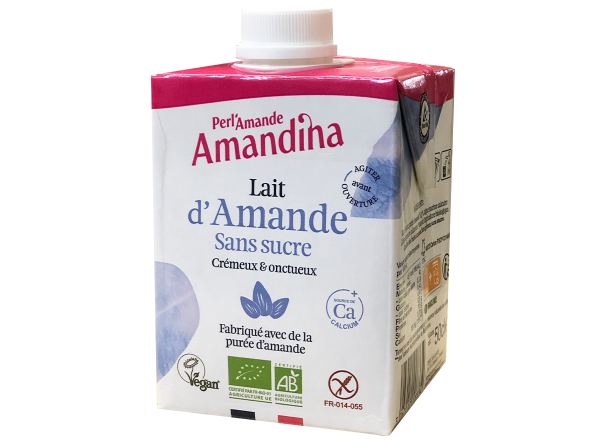 Perl'Amande Lait d'Amande sans Sucre 500Ml