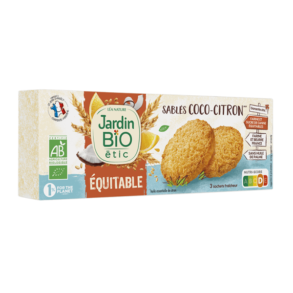 Jardin Bio Sablés Coco Citron 150G