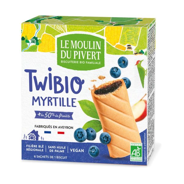 Le Moulin du Pivert Twibio Fourré À la Myrtille 150G