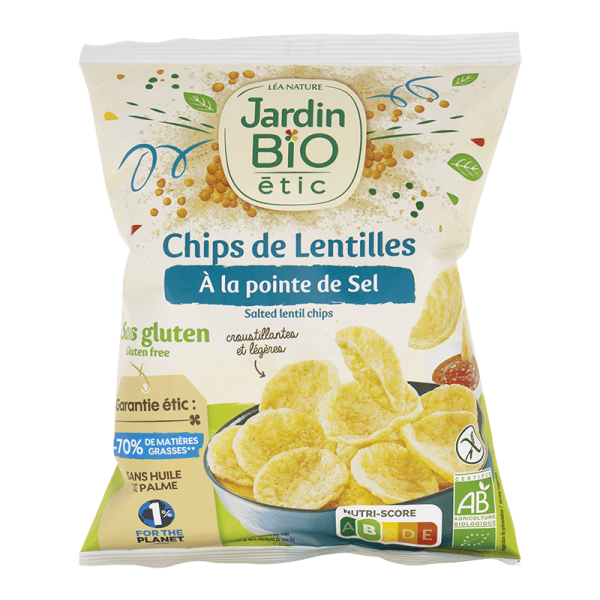 Jardin Bio Chips de Lentilles à la Pointe de Sel 50G