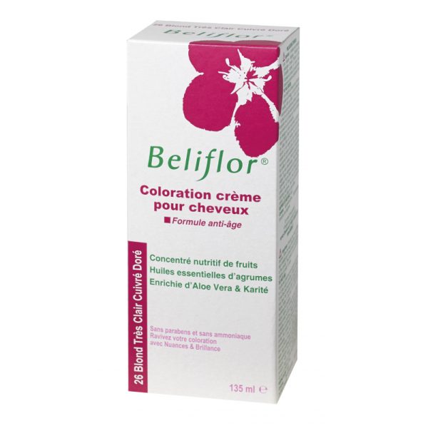 Beliflor Teinture Blond Très Clair Cuivre Doré CC26
