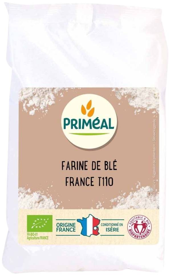 Primeal Farine de Blé Semi-complète Type 110 1Kg