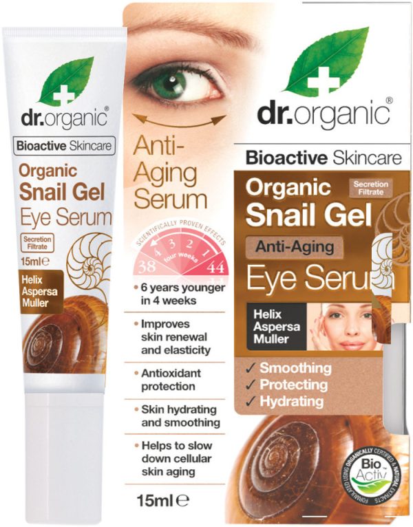 Dr Organic Sérum Contour des Yeux au Gel d'Escargot 15Ml