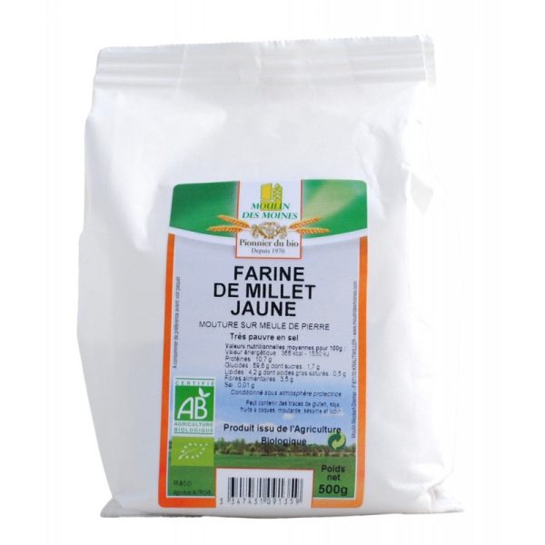Moulin des Moines Farine de Millet Jaune 500G