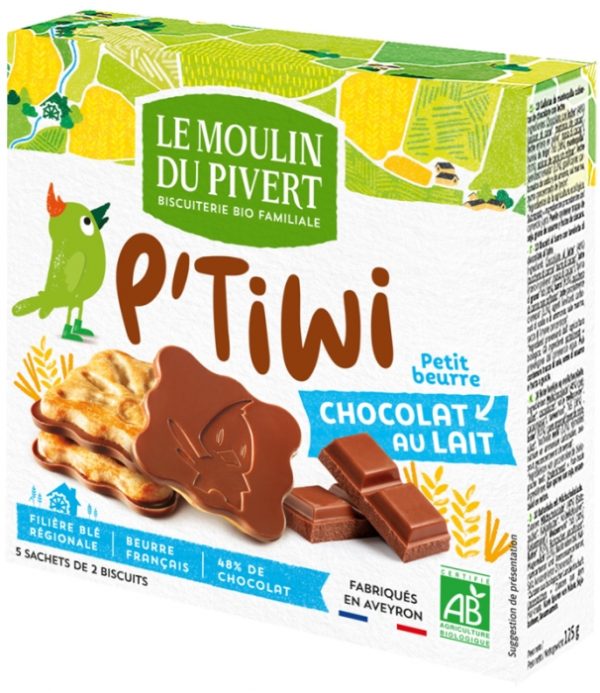 Le Moulin du Pivert P’Tiwi Choc’ au Chocolat au Lait 125G