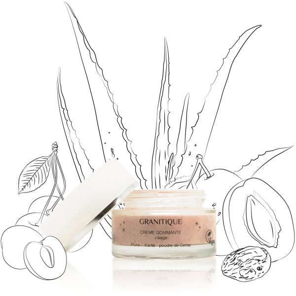Fées en Provence Granitique – Crème Gommante Douceur pour Visage – 50Ml