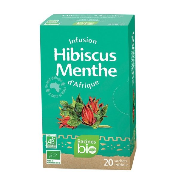 Racines Bio Infusion d'Afrique Hibiscus Menthe 32G