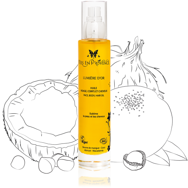 Fées en Provence Lumière d’Or – Visage, Corps, Cheveux – 100Ml
