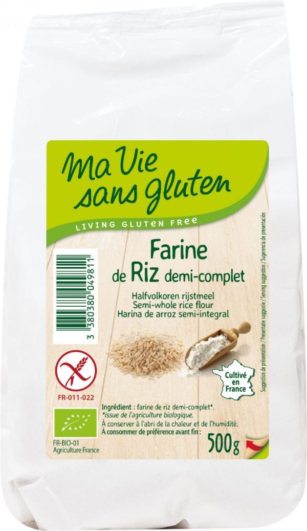 Ma Vie Sans Gluten Farine de Riz Demi-complète 500G