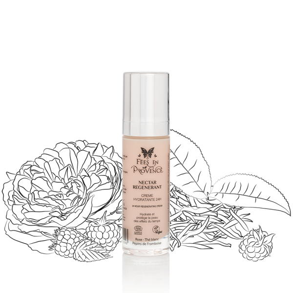 Fées en Provence Nectar Régénérant – Crème Visage Hydratante 24H – 30Ml