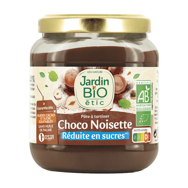 Jardin Bio Pâte À Tartiner Chocolat Et Noisette- Réduite En Sucres- 350G