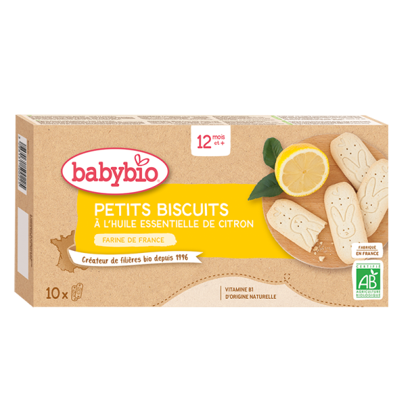 Babybio Petits Biscuits à l'Huile Essentielle de Citron x10