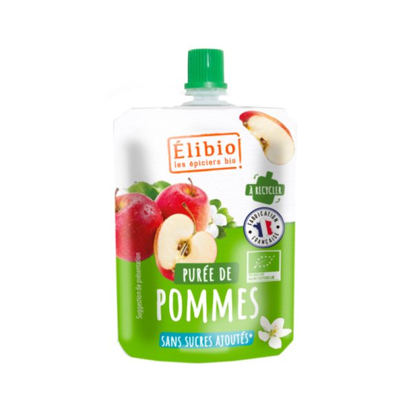 Elibio Purée de Pomme en Gourde 90G