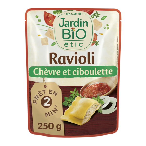 Jardin Bio Ravioli au Chèvre et Ciboulette 250G