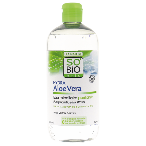 So Bio Eau Micellaire Purifiante- pour les Peaux Mixtes à Grasses - 500Ml
