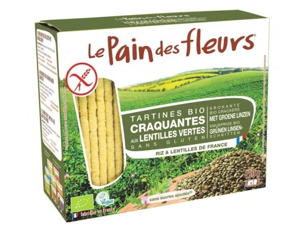 Le Pain des Fleurs Tartines Craquantes aux Lentilles Vertes 150G