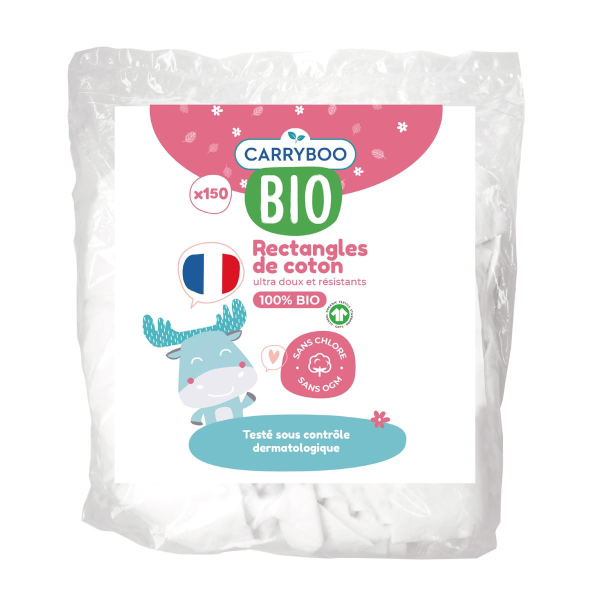 Carryboo Rectangles de Coton x150
