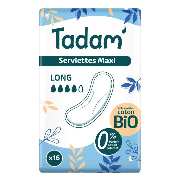 Tadam' Serviettes Dermo Sensitives Maxi Long X 16