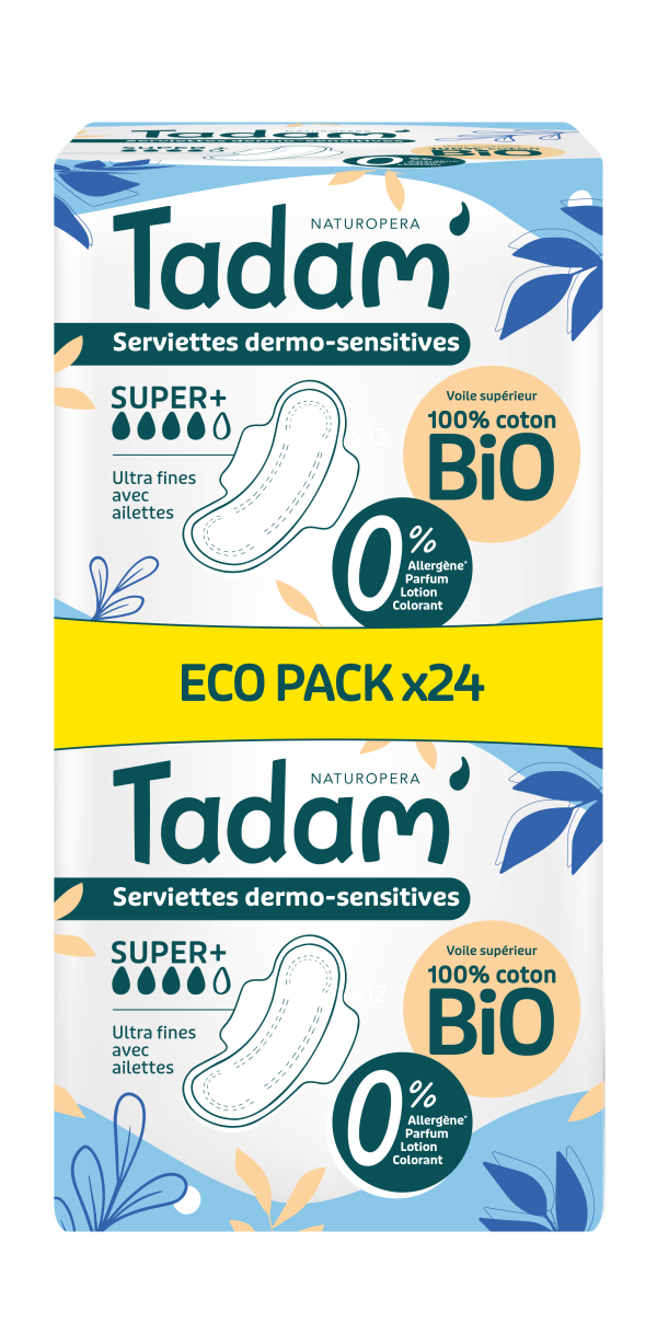 Tadam' Serviettes Dermo-Sensitives Super + X24
