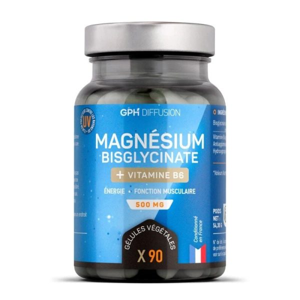 Gph Diffusion Magnésium Bisglycinate + Vitamine B6 500 Mg 90 Gélules