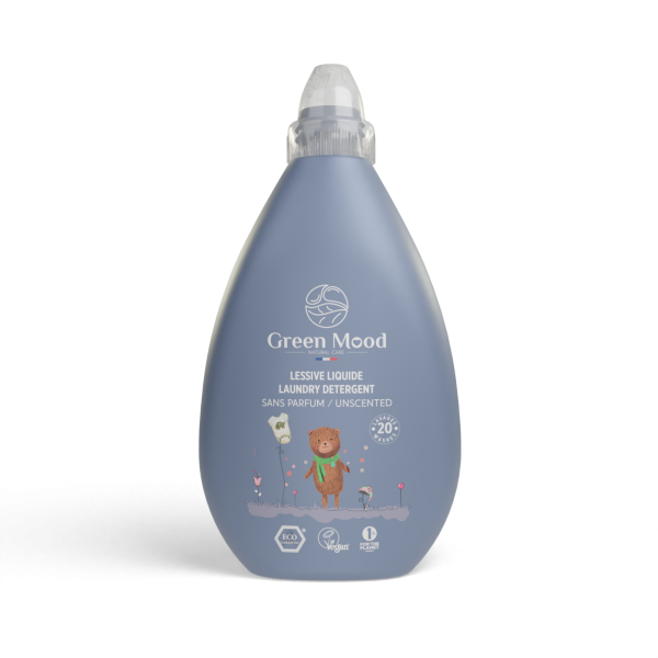 Green Mood Bébé Lessive Liquide sans Parfum 1000Ml