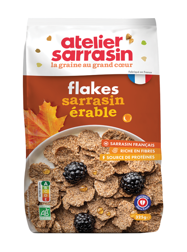 Atelier Sarrasin Flakes Sarrasin Érable sans Gluten 325G