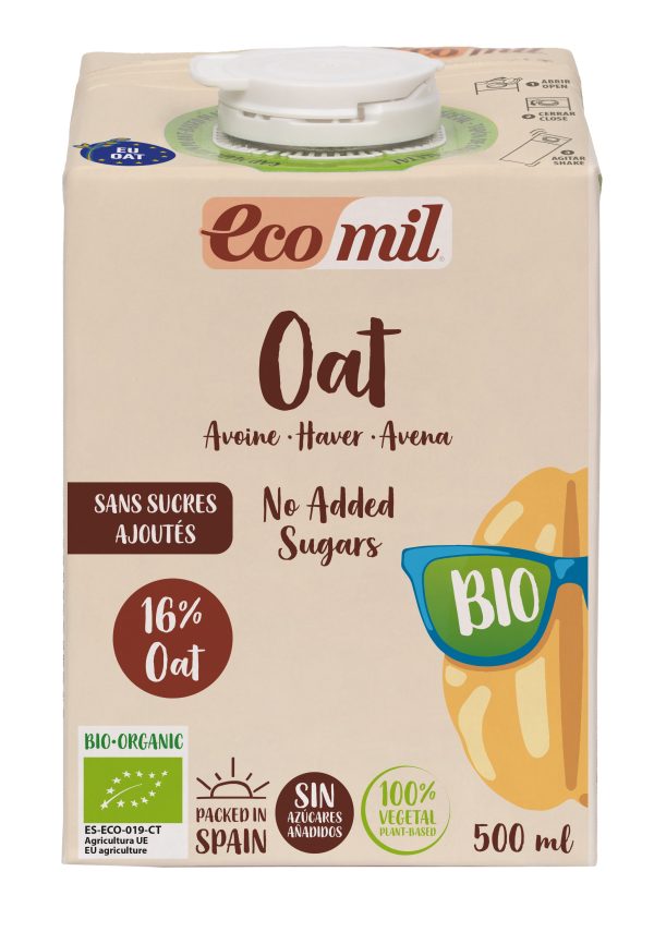 Ecomil Boisson d'Avoine sans Sucres Ajoutés  500Ml