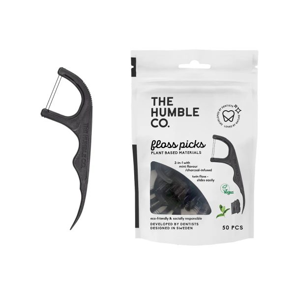 Humble Fil Dentaire Charbon Picks 50 Pièces