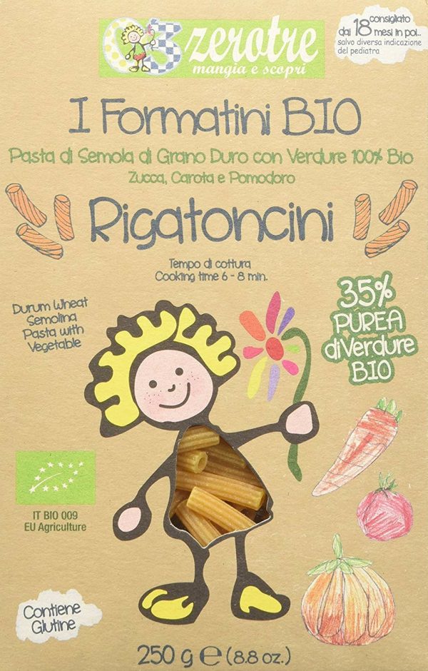 Rustichella Kids Rigatoncini Légumes  250G