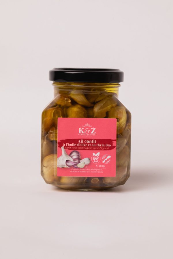 Kenz  Ail  Confit à Lhuile D'olive  ET Thym Bio 250GR