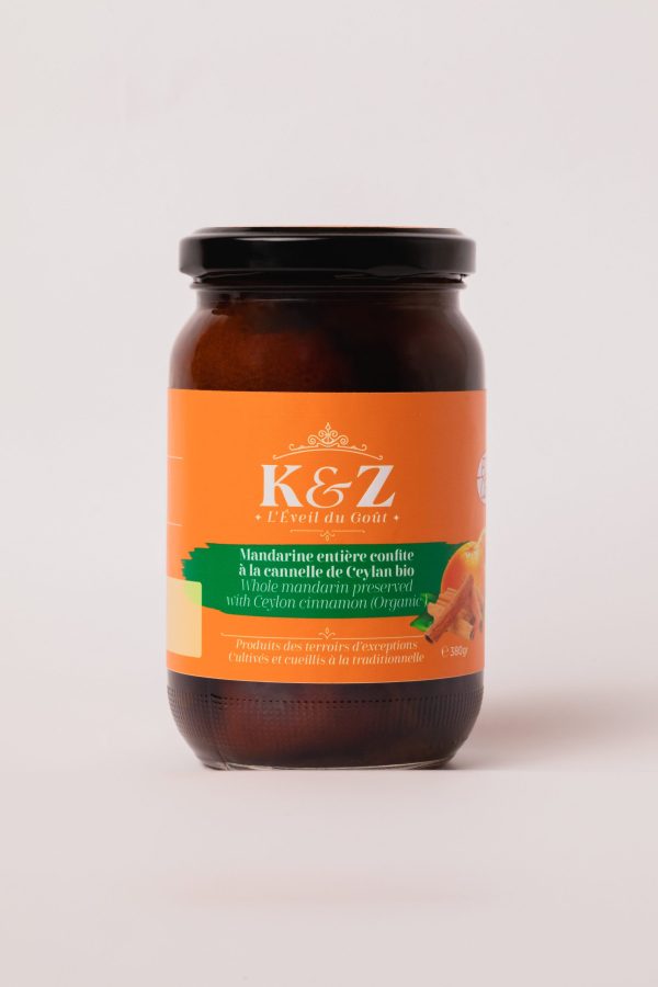 Kenz Mandarine Entière Confite à la Cannelle de Ceylan Bio 380G