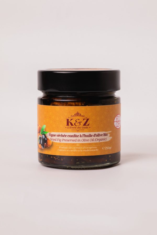 Kenz Figue Séchée Entiére Confite à l'Huile  d'Olive Bio 250G