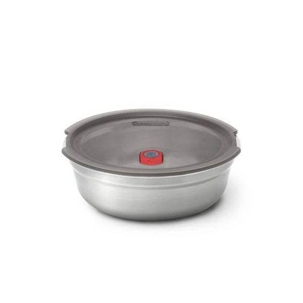 Black + Blum Bol Alimentaire En Acier Inoxydable  Petit Gris/Rouge