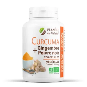 Cmdv Curcuma Gingembre Et poivre noir 200 Gélules 350 mg
