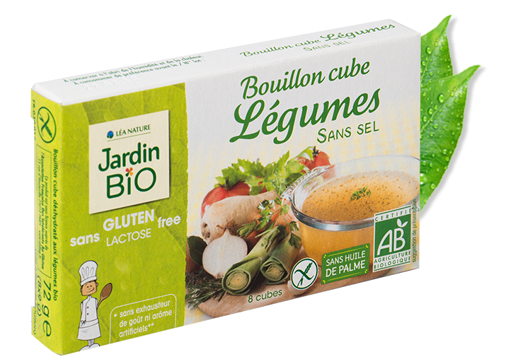Jardin Bio Bouillon Cube Légumes BIO Sans Sel Sans Gluten Sans Lactose