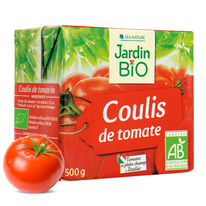 Jardin Bio Coulis de Tomate 500g Green Village Maroc Jardin Bio Coulis de Tomate 500g Green Village Maroc