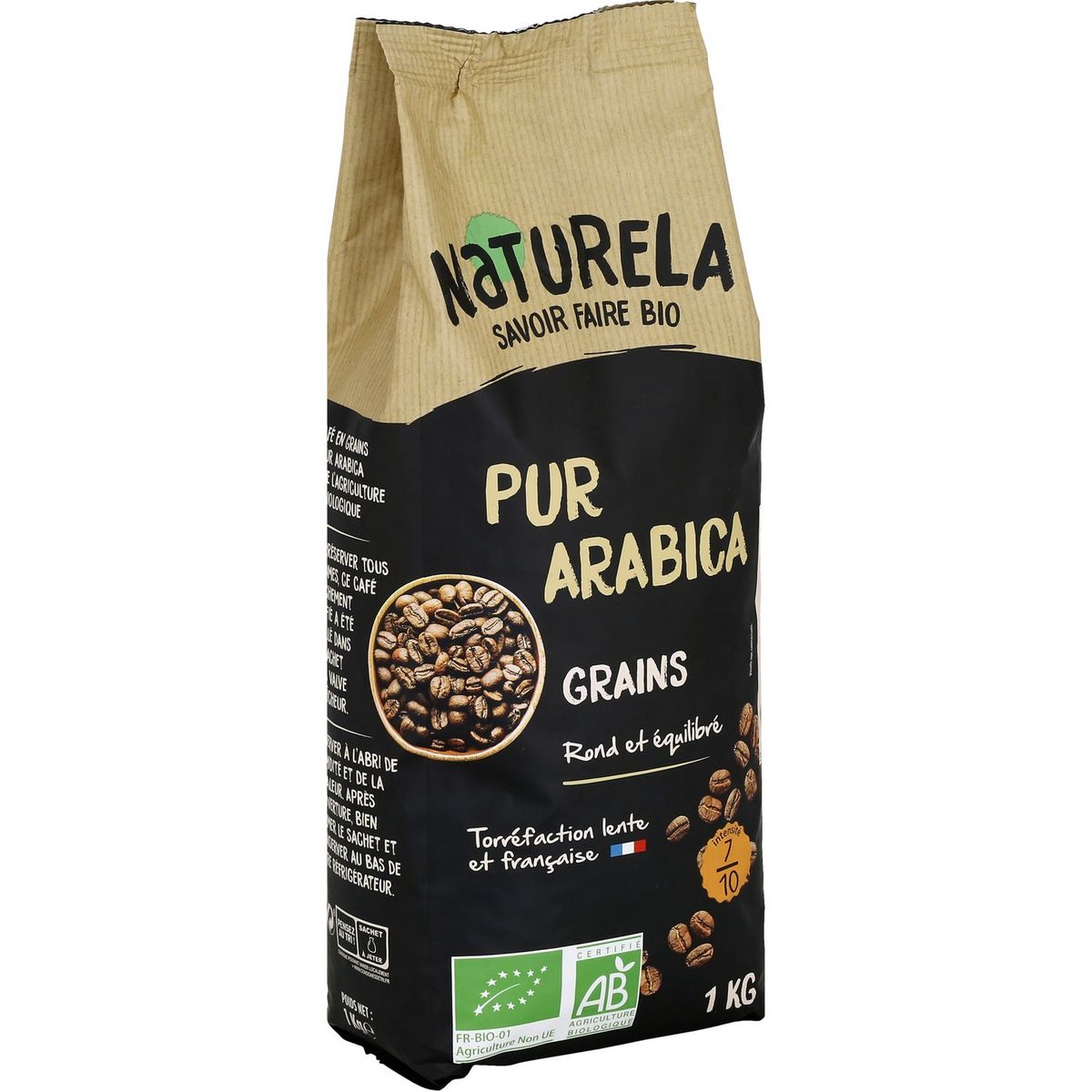 NATURELA CAFE PUR ARABICA EN GRAIN 1KG Green Village Maroc