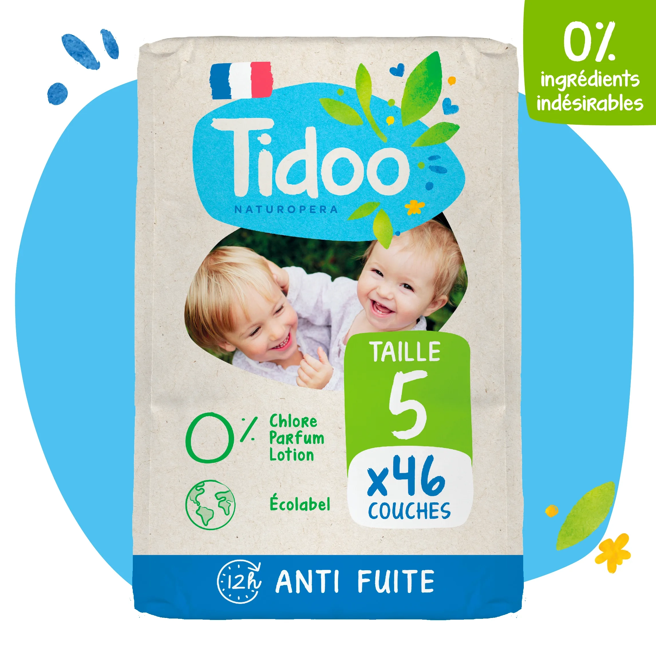 Tidoo Couche Taille 5 / 11-25Kg 46 Unités