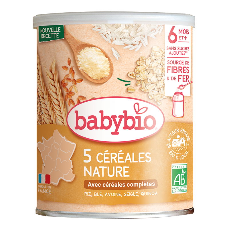 Babybio 5 Céréales Nature 220G